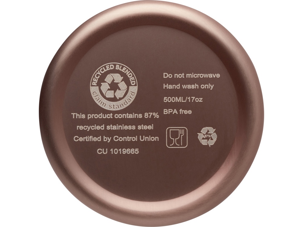 Бутылка с вакуумной изоляцией Vasa объемом 500 мл, бронзовый-3