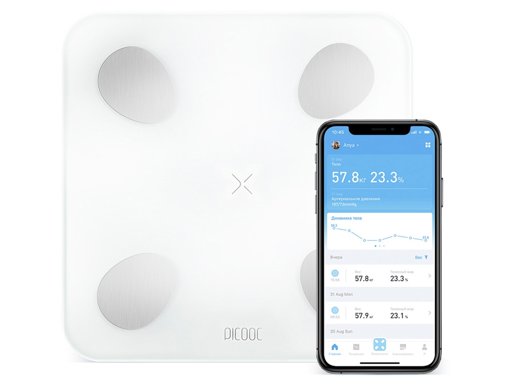 Умные диагностические весы Picooc Mini Lite White (6924917717339), белый-0