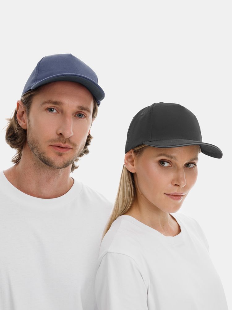 Бейсболка Long Beach, синяя (джинс)-6