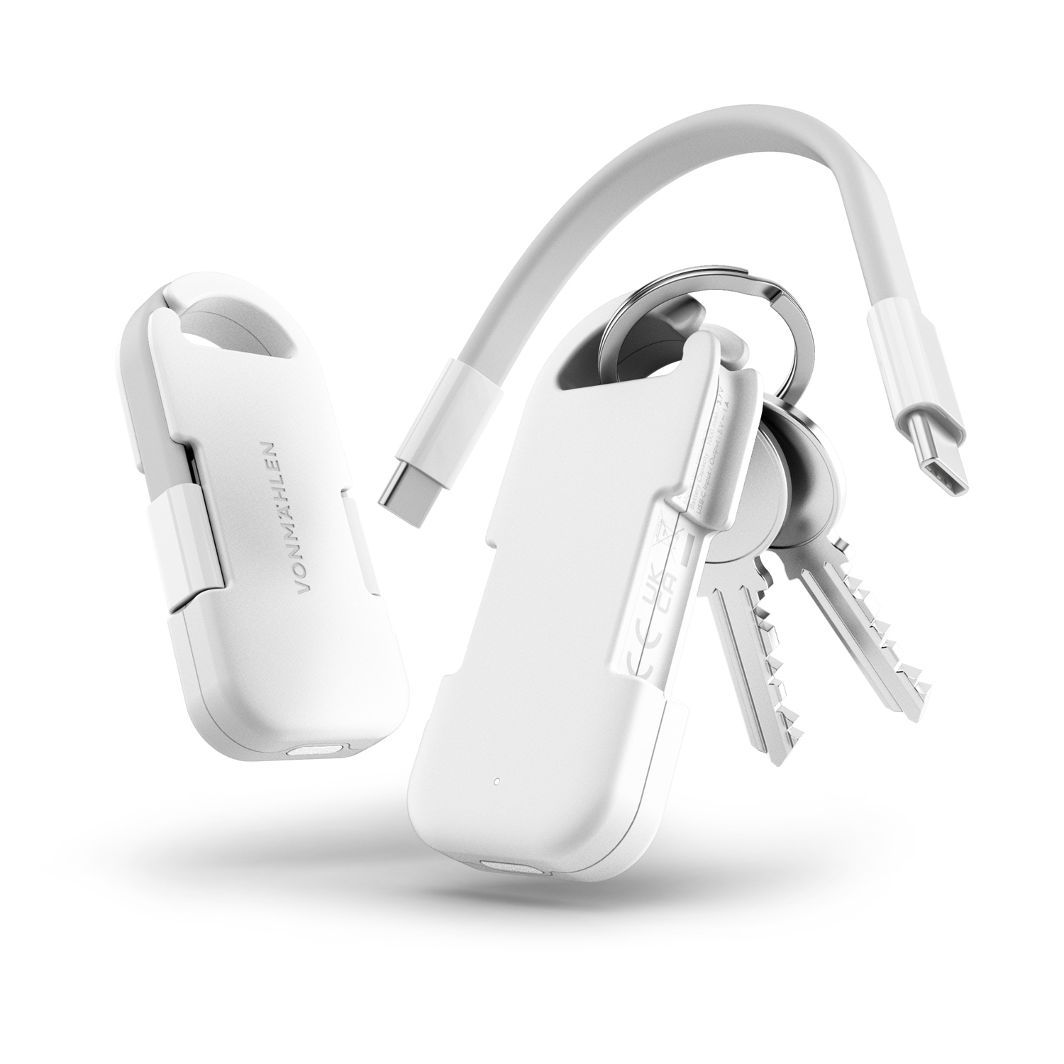 Внешний аккумулятор-брелок VONMAHLEN Evergreen Go, 1000 мАч, белый-0