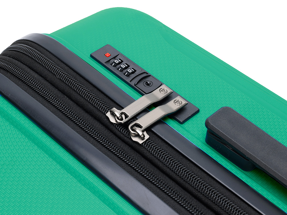 Чемодан TORBER В Отпуск, ярко-бирюзовый, полипропилен, 65,5 х 43,5 х 26 см, 62 л-3