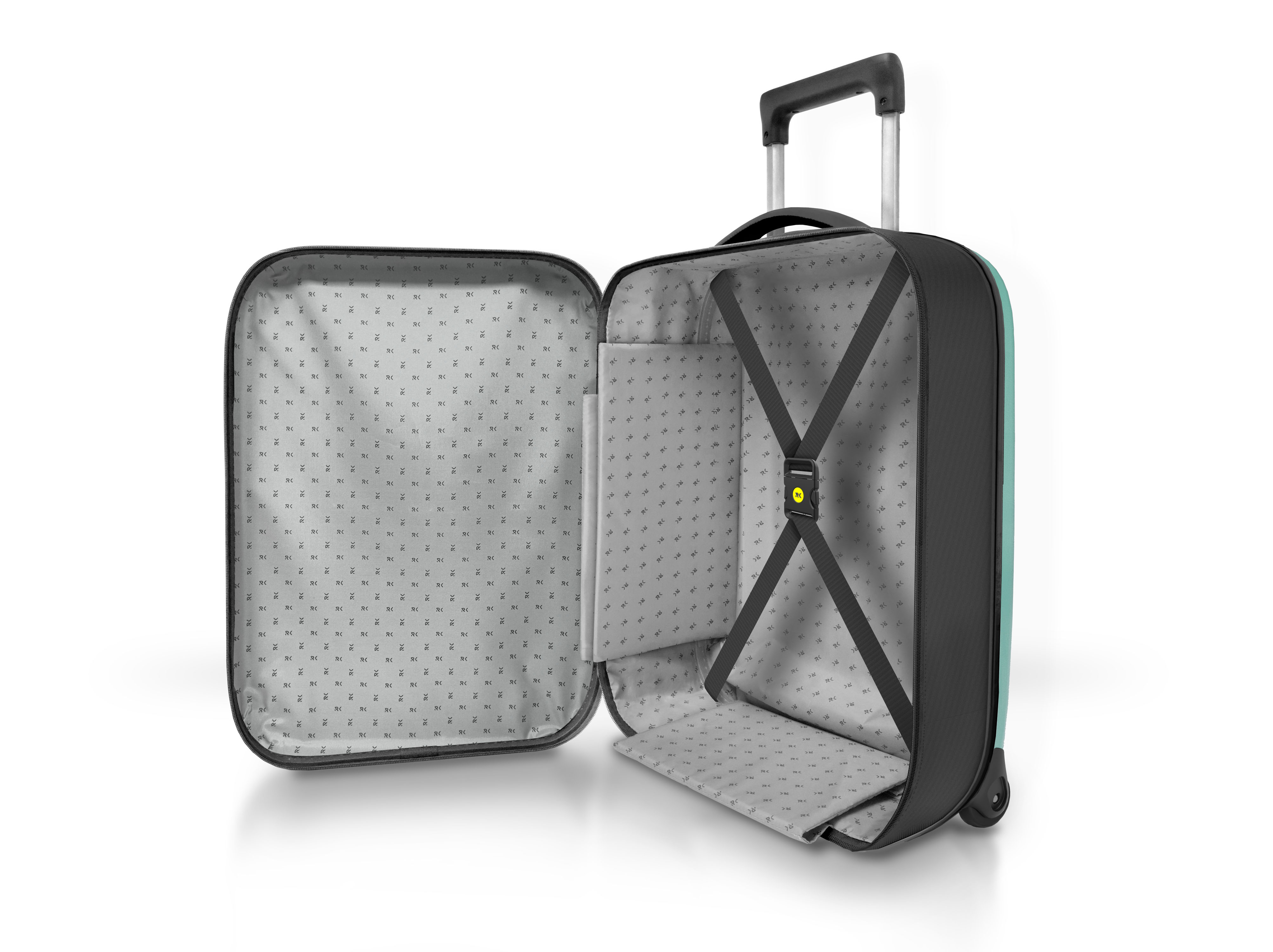 Чемодан складной Rollink Vega II 55x40x20 см, 2 колеса, бирюзовый-11