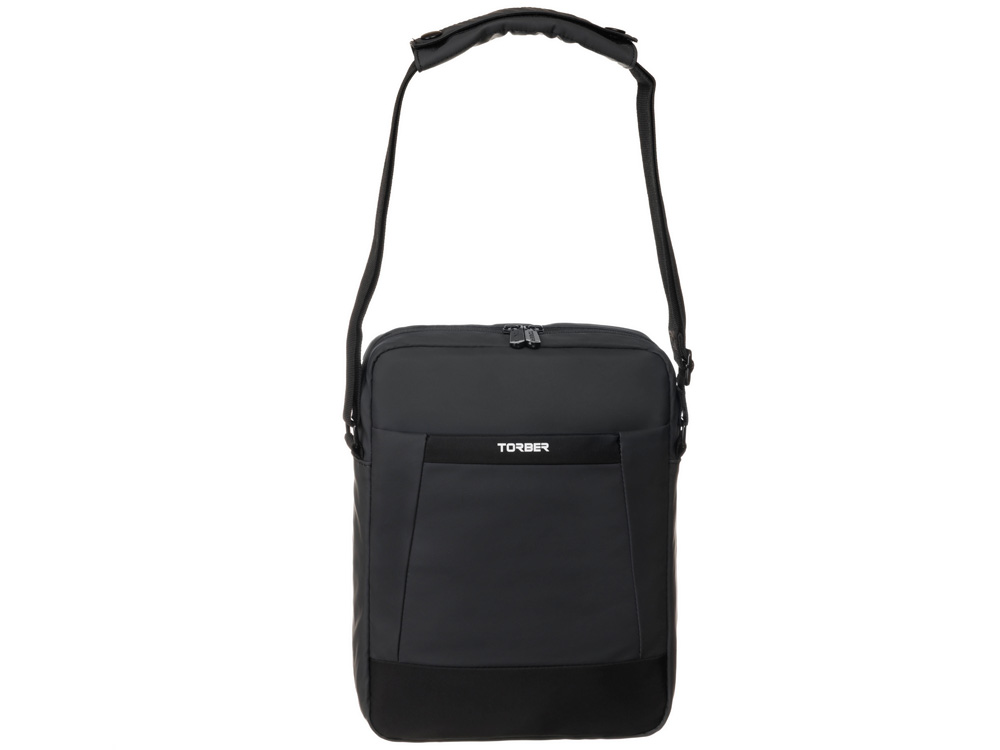Сумка кросс-боди TORBER, черный/серый, полиуретан, 27 х 21 х 6 см-5