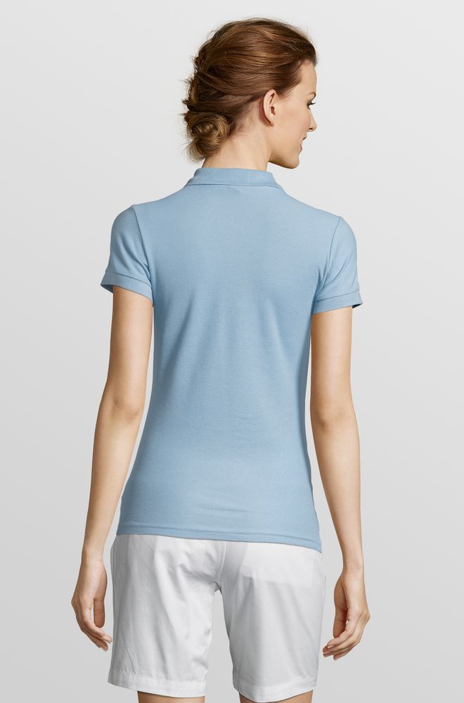 Рубашка поло женская People 210, голубая-2
