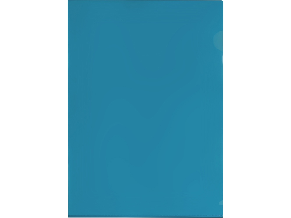 Папка-уголок прозрачный формата  А4 0,18 мм, синий глянцевый-2