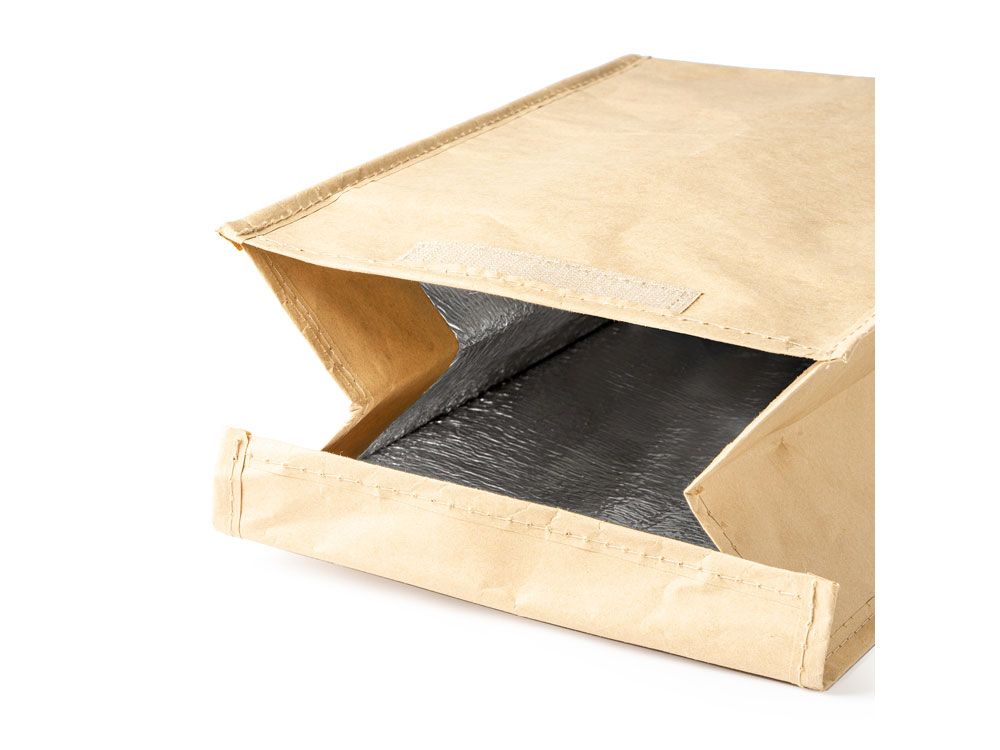 Сумка-холодильник KEMER из ламинированной бумаги, бежевый-3