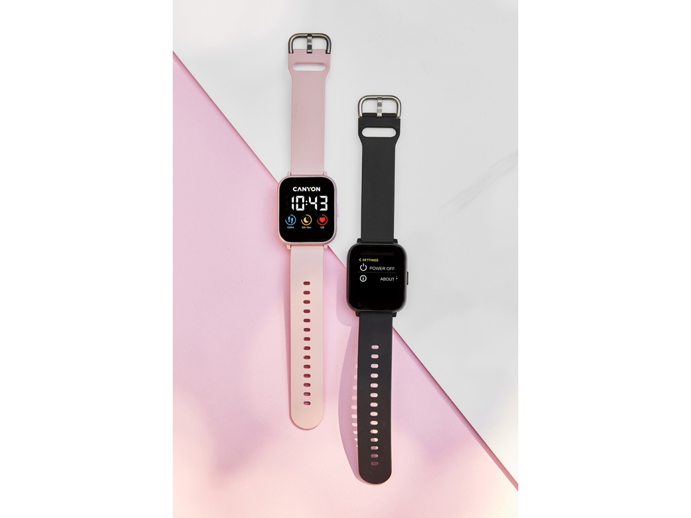 Смарт-часы со встроенным плеером Canyon SaltSW-78, розовый-9