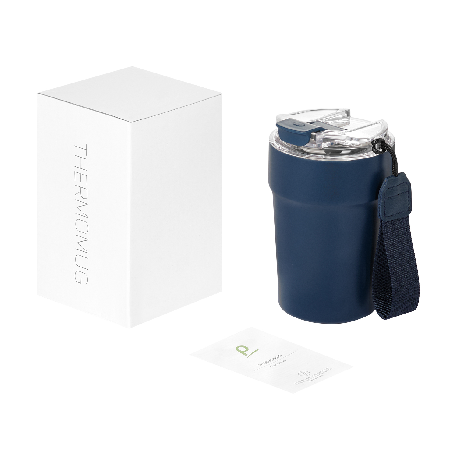 Термокружка вакуумная Монако (Monaco), синяя-10