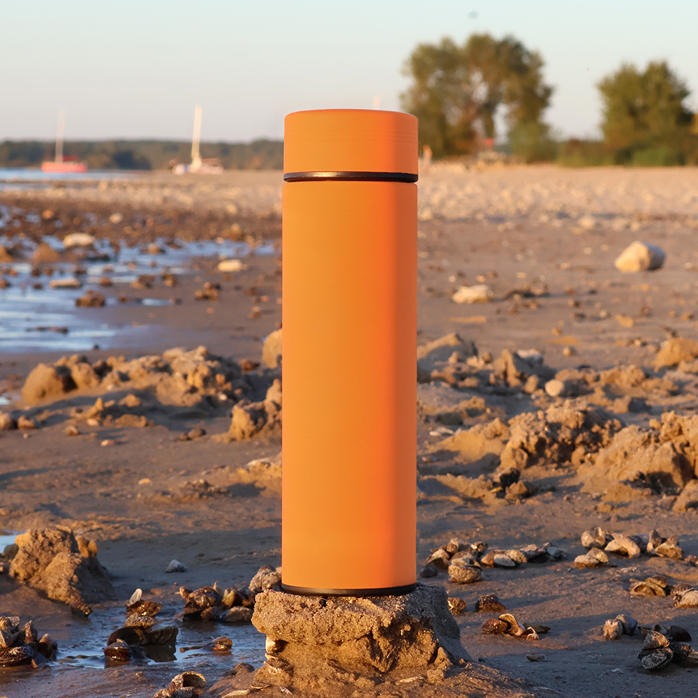 Термос Bronx софт-тач, Оранжевый-3