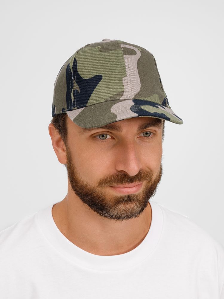 Бейсболка Buffalo, зеленый камуфляж-5