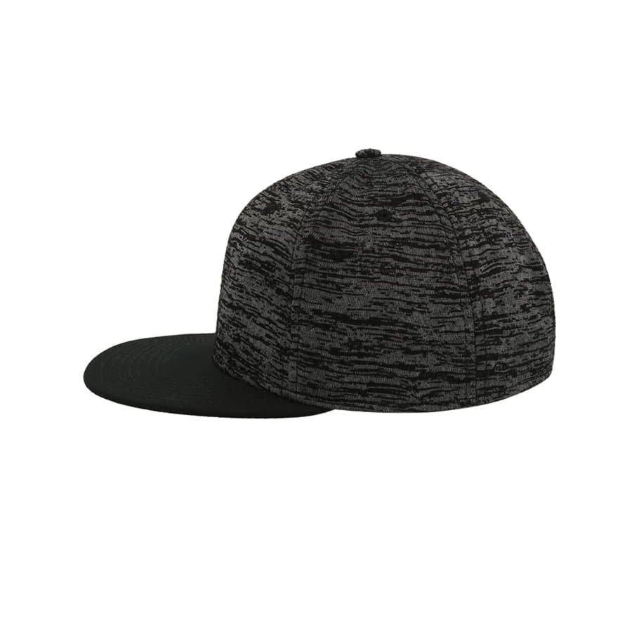 Бейсболка BOOST, 6 клиньев, пластиковая застежка, черный-2