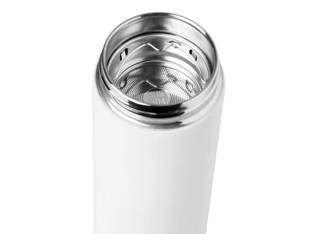Вакуумный термос Vacuum Flask C1, soft touch, 420мл, белый-8
