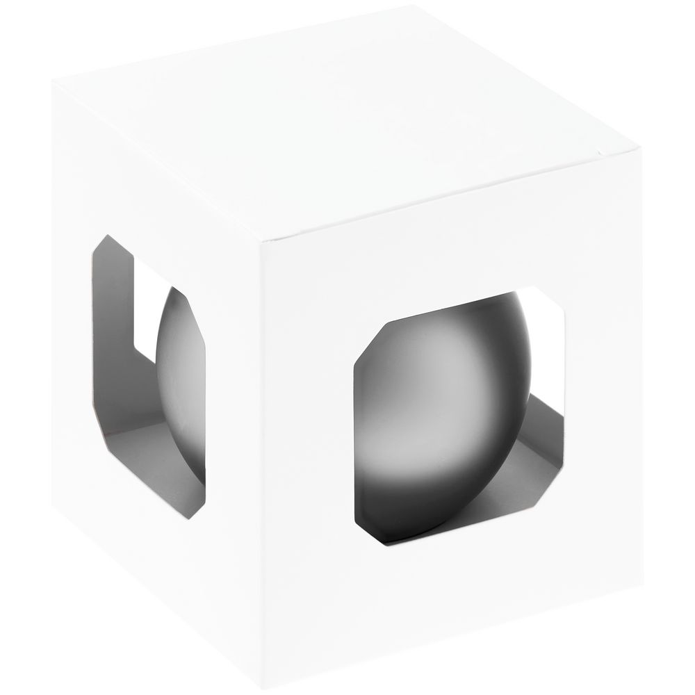 Оформительский шар Finery, 8 см, матовый серебристый-2