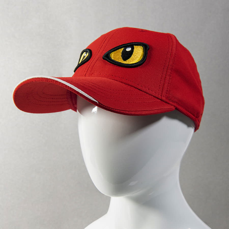 Бейсболка ESTORIL, 6 клиньев, застежка на липучке, красный, белый-7