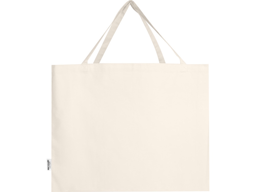 Odessa большая эко-сумка из переработанного хлопка, сертифицированного согласно GRS, плотностью 220 г/м² - Натуральный-2