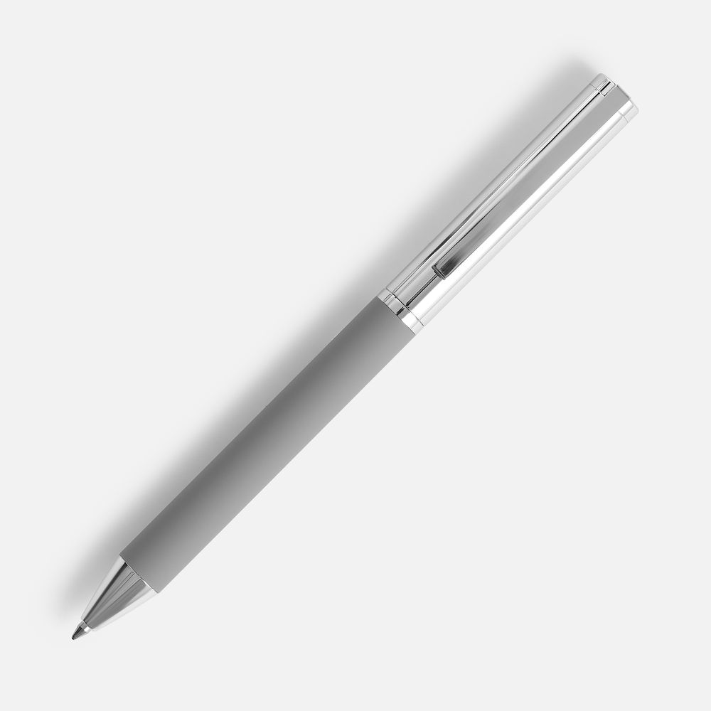 Ручка шариковая Eyeshot Soft Touch, серая-2