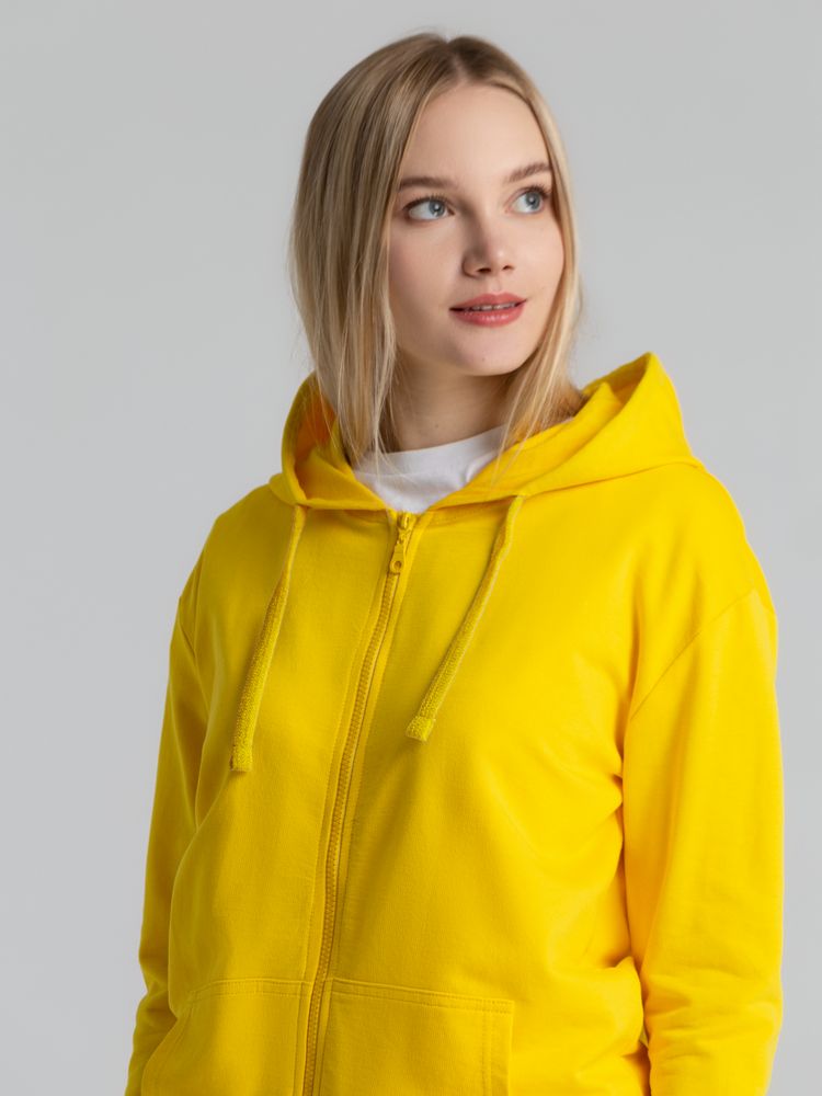Толстовка на молнии с капюшоном Siverga 2.0, желтая-6