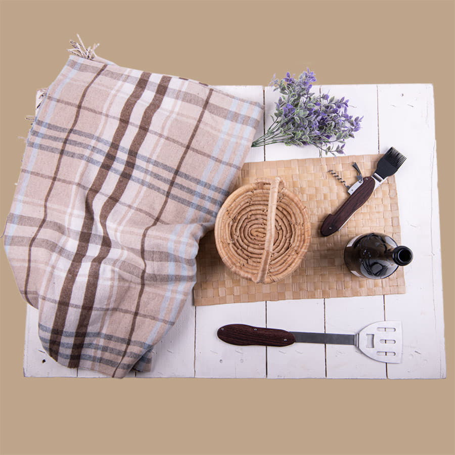 Набор для барбекю (5  функций), коричневый-1