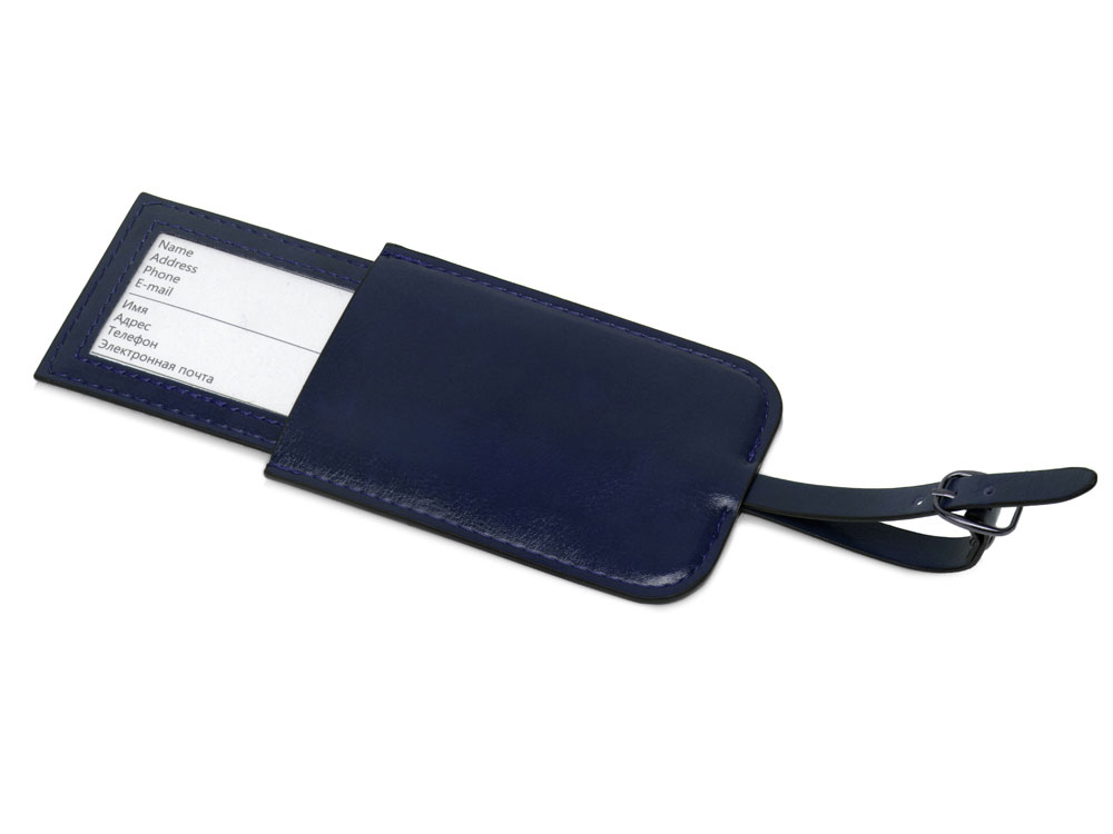 Багажная бирка из PU Fabrizio, синий-0