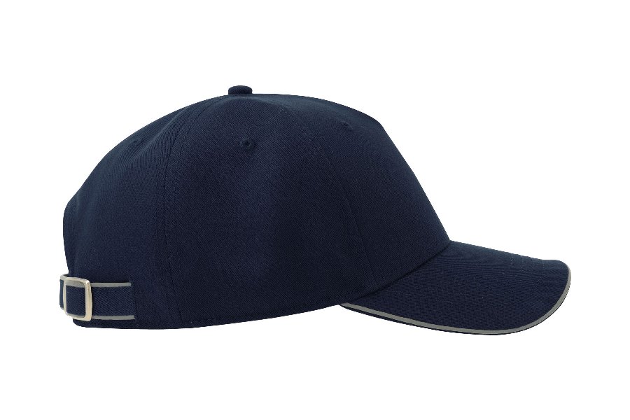 Бейсболка REFLECT-S со светоотражающими деталями, 5 клиньев,  металлическая застежка, темно-синий-7