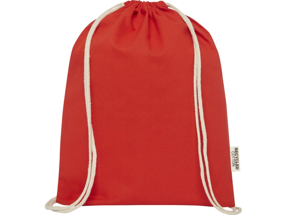 Oregon сумка-кисет из переработанного хлопка, сертифицированного согласно GRS, плотностью 140 г/м² - Красный-1