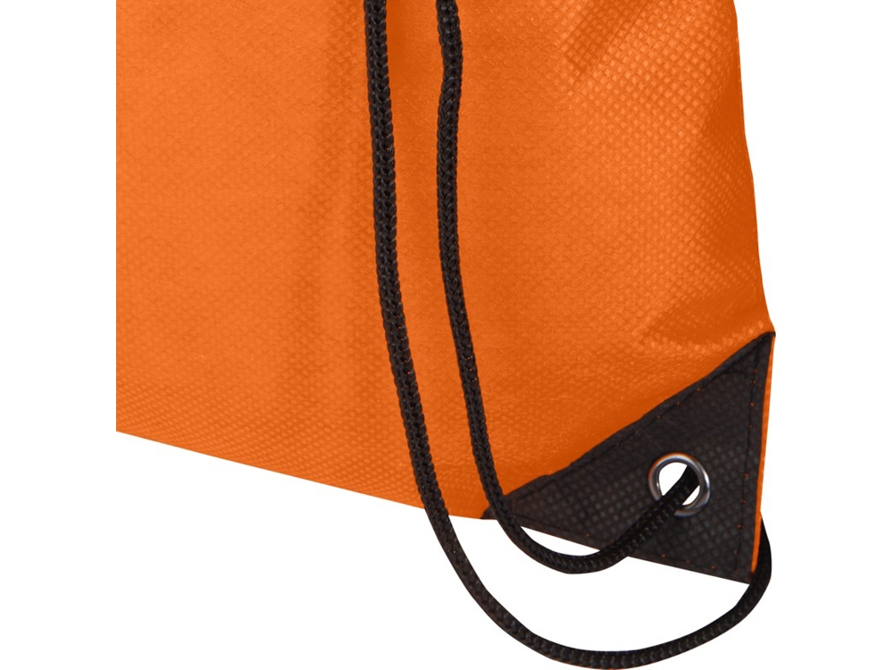 Рюкзак-мешок  на шнурке Evergreen из переработанного нетканого материала, оранжевый-3