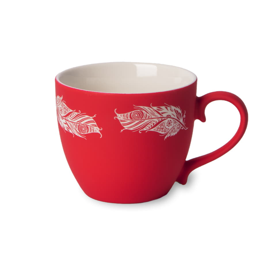 Чайная пара TENDER с прорезиненным покрытием, красный-11