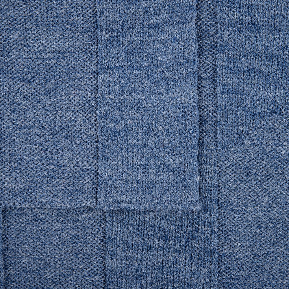 Плед Rombus, синий меланж (джинс)-2