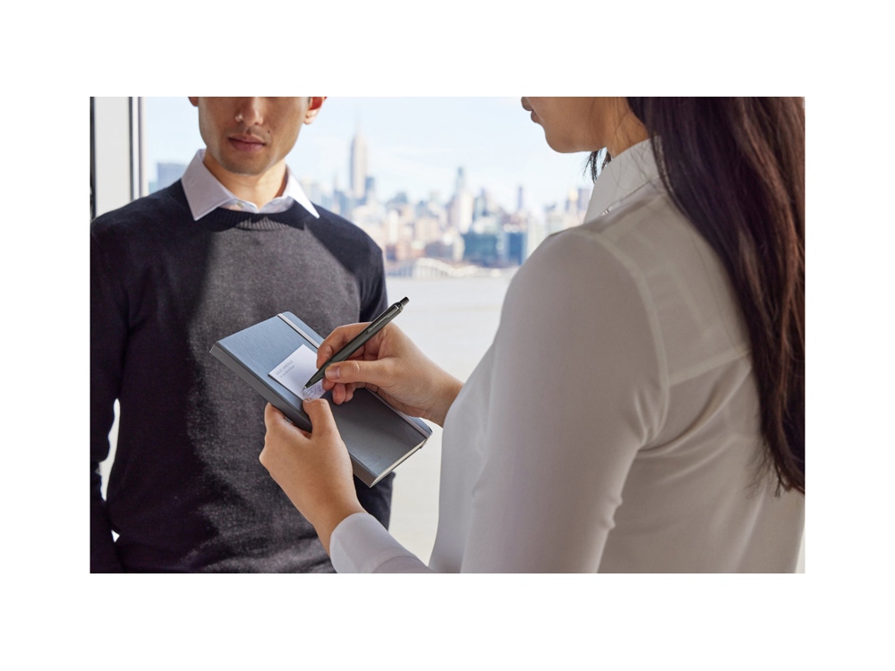 Шариковая ручка Parker IM Monochrome Black, стержень:M, цвет чернил: blue, в подарочной упаковке.-5