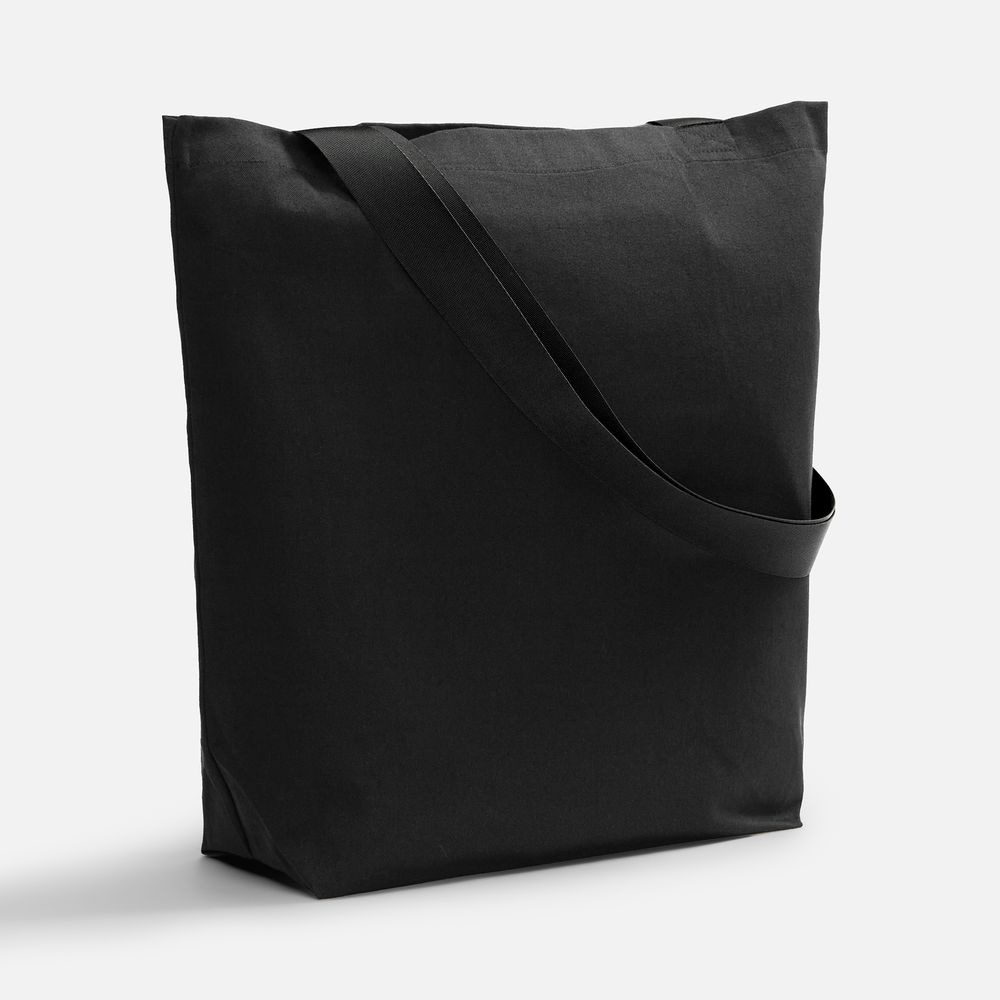 Шопер B5, черный с широкими черными ручками-0