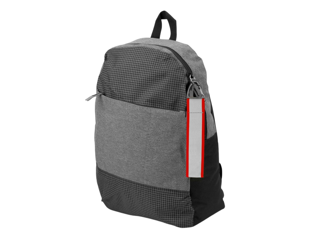 Светоотражающий брелок Reflector, серебристый/красный-2