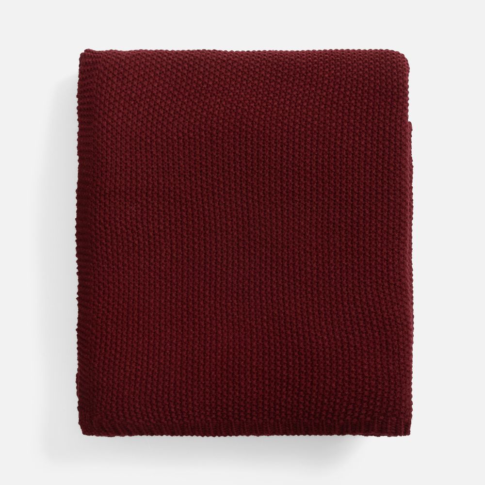 Плед Longview, темно-красный (винный)-1