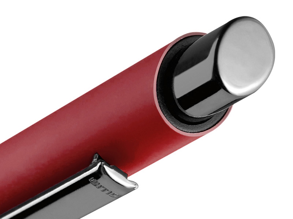 Металлическая шариковая ручка soft touch Ellipse gum, красный-2