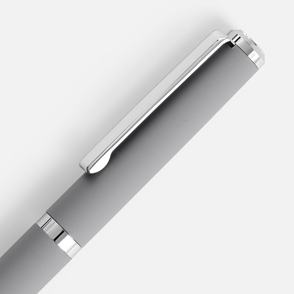 Ручка шариковая Inkish Chrome в футляре, серая-1