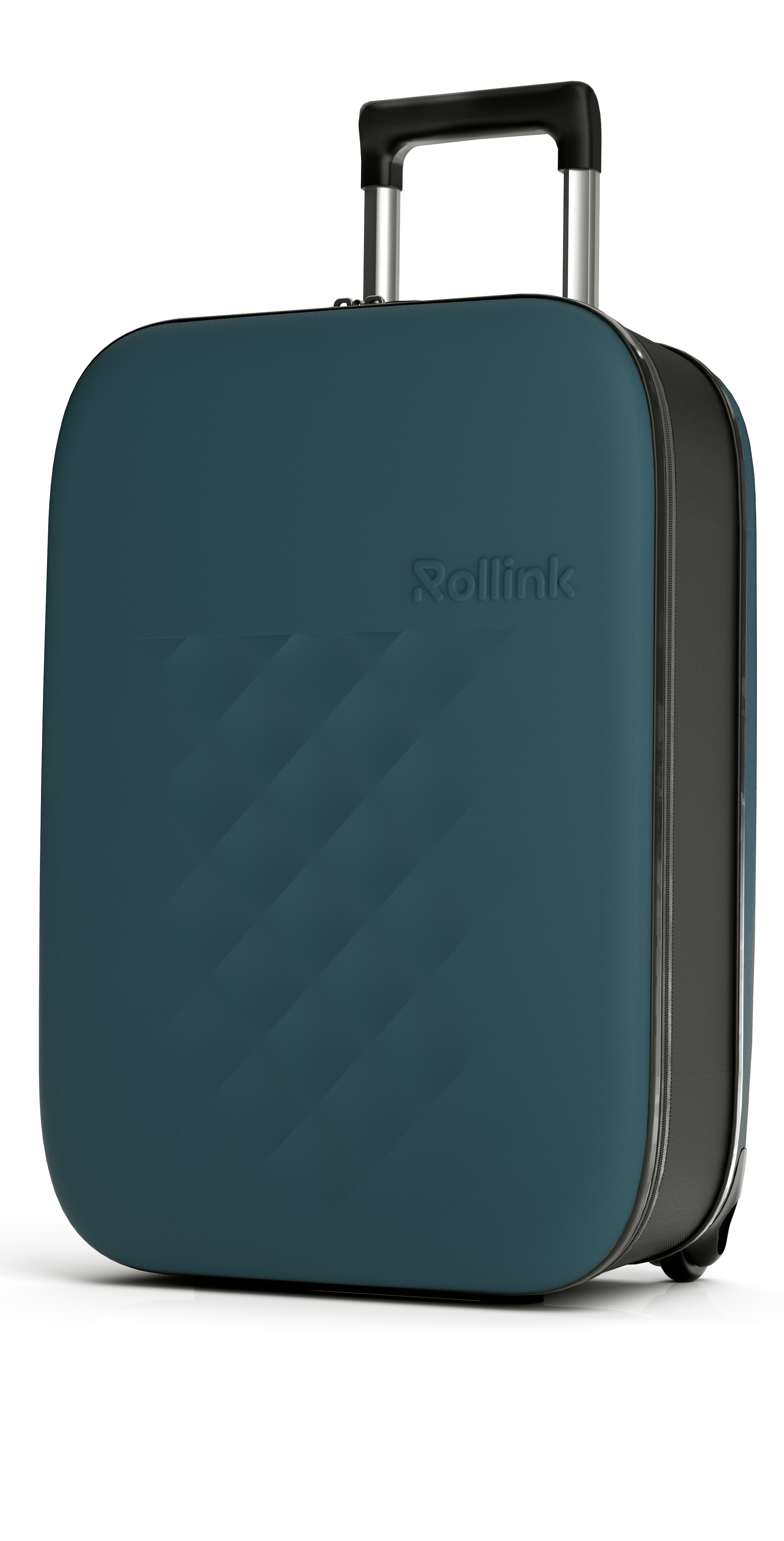 Чемодан складной Rollink Vega II 55x40x20 см, 2 колеса, сине-зеленый-3
