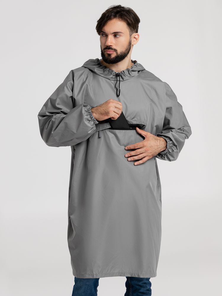 Дождевик-анорак Hard Work, серый, единый размер-3