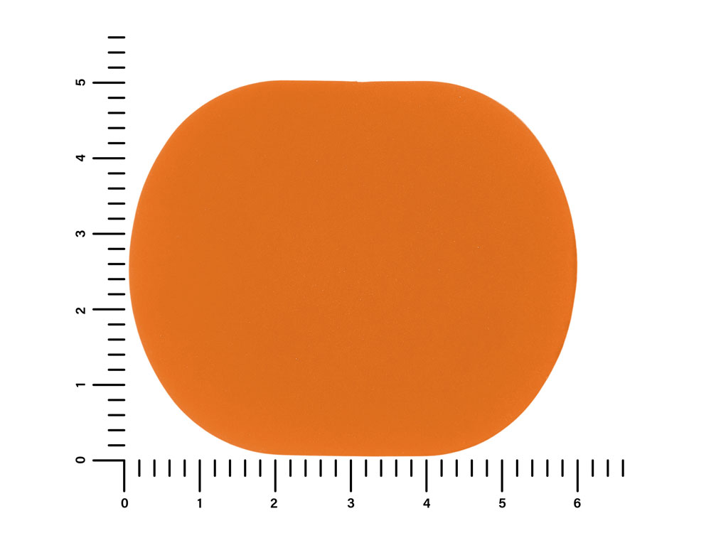 ПАТЧ ОВАЛ soft-touch (оранжевый ) 6,0 х 5,0 см-1