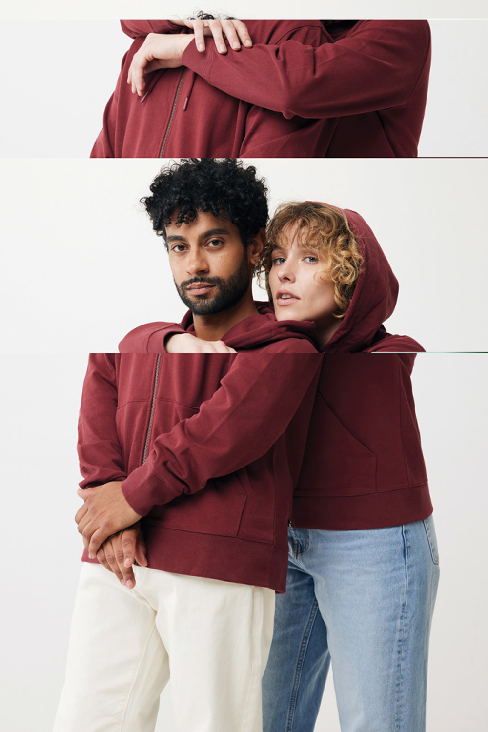 Худи на молнии Iqoniq Abisko из переработанного хлопка, унисекс, 340 г/м²-16