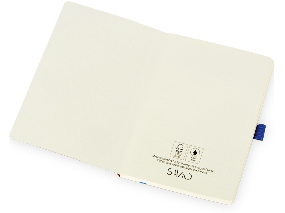Блокнот Sevilia Soft, гибкая обложка из крафта A5, 80 листов, крафтовый/синий-1