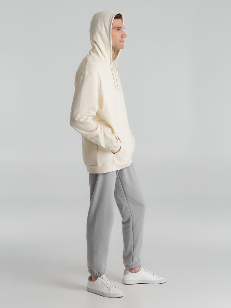 Толстовка с капюшоном унисекс Hoodie, светло-желтая-8