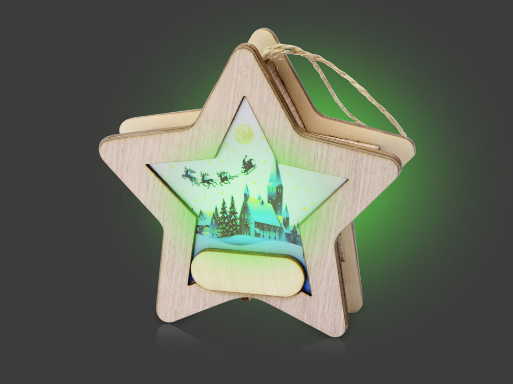 Подвеска с подсветкой, звезда-4
