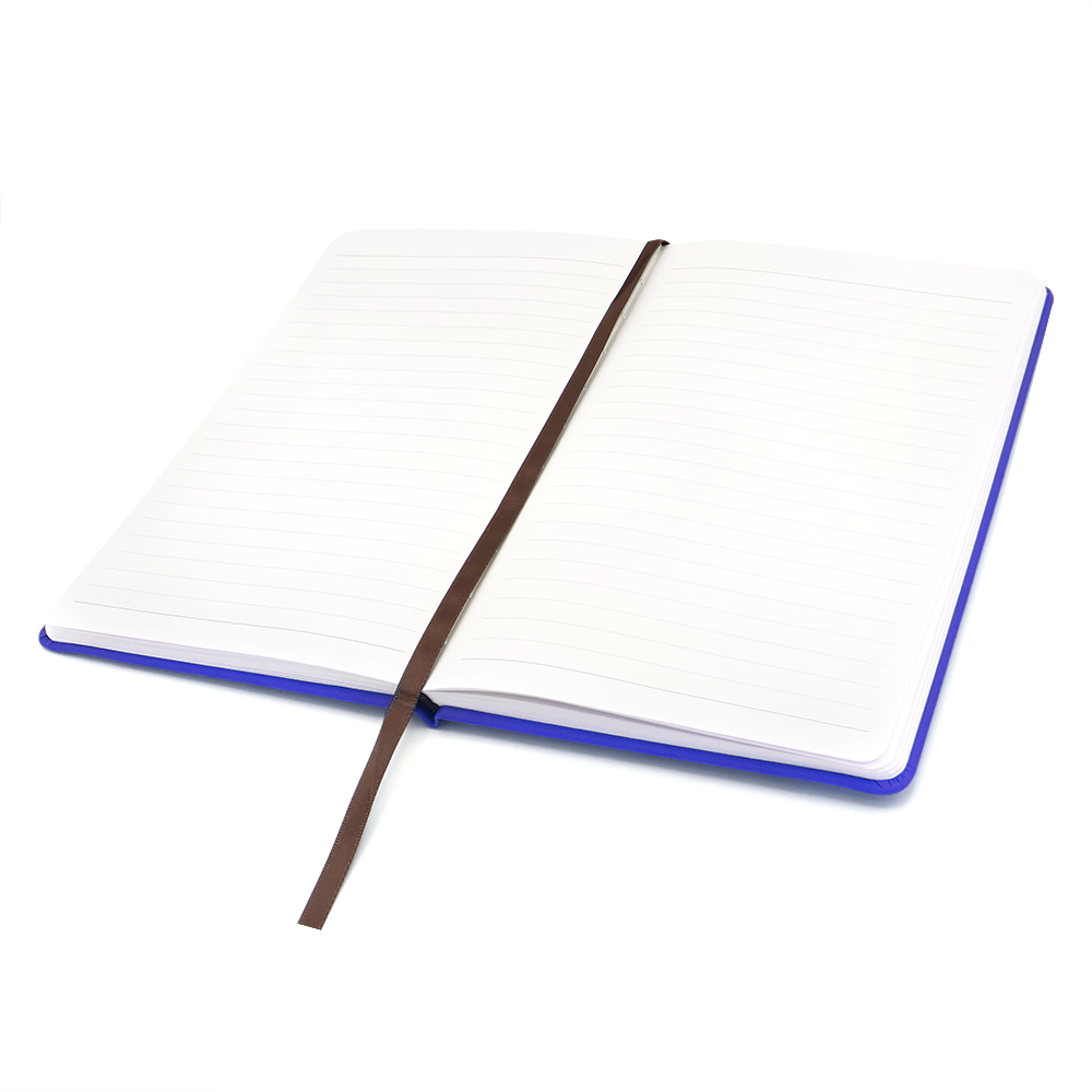 Блокнот A5 Champion в твёрдом переплёте с широкой застёжкой, Синий-1