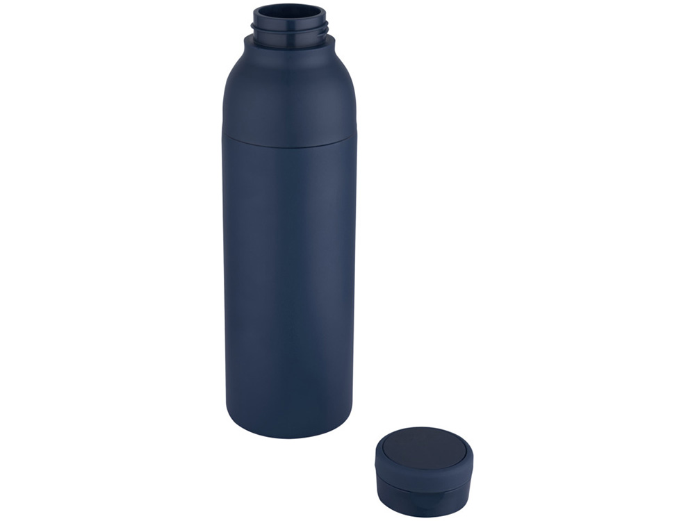 Illuminate бутылка-термос для воды с двойными стенками объемом 650 мл из переработанной нержавеющей стали, сертифицированной по стандарту RCS - Синий Navy-2