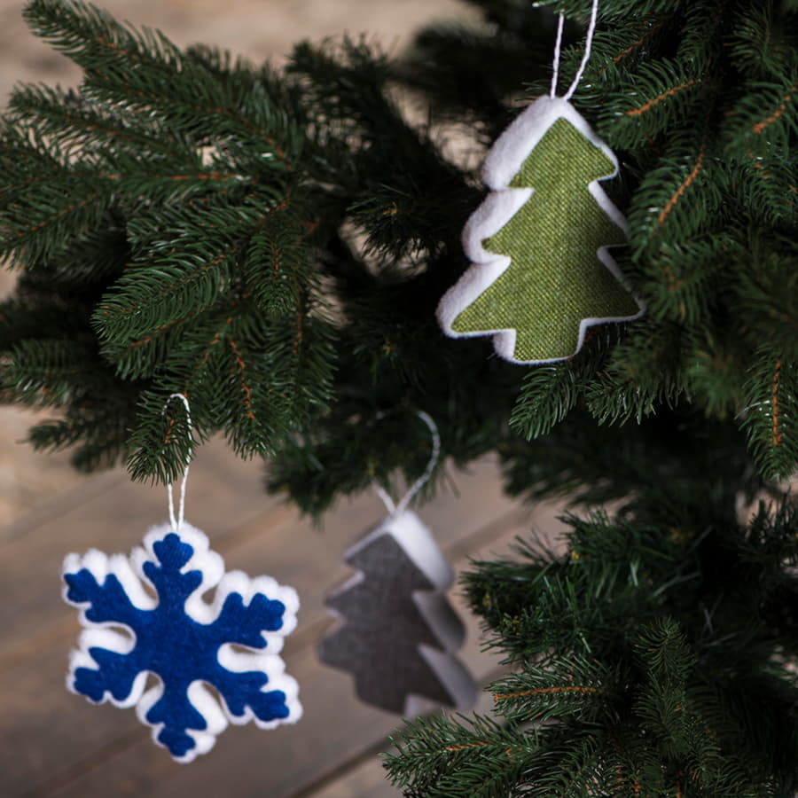 Украшение новогоднее  СНЕЖИНКА, синий-1