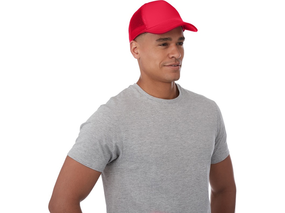 Бейсболка Trucker, красный-3