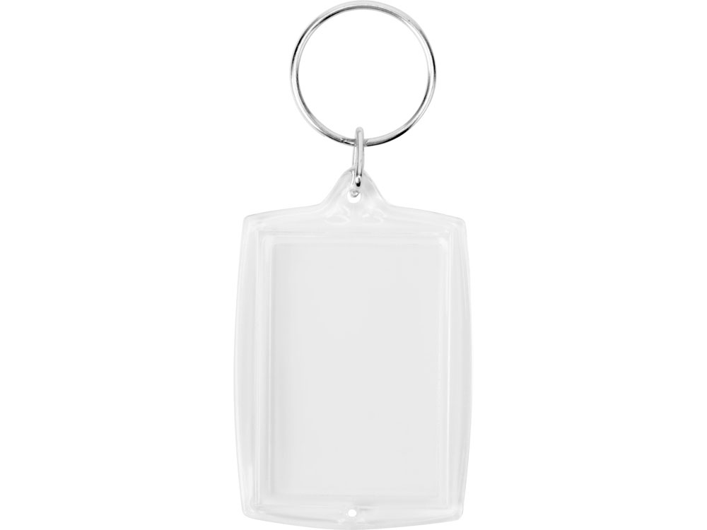 Брелок с возможностью вставки фотографии или рекламного мини-постера, прозрачный-3