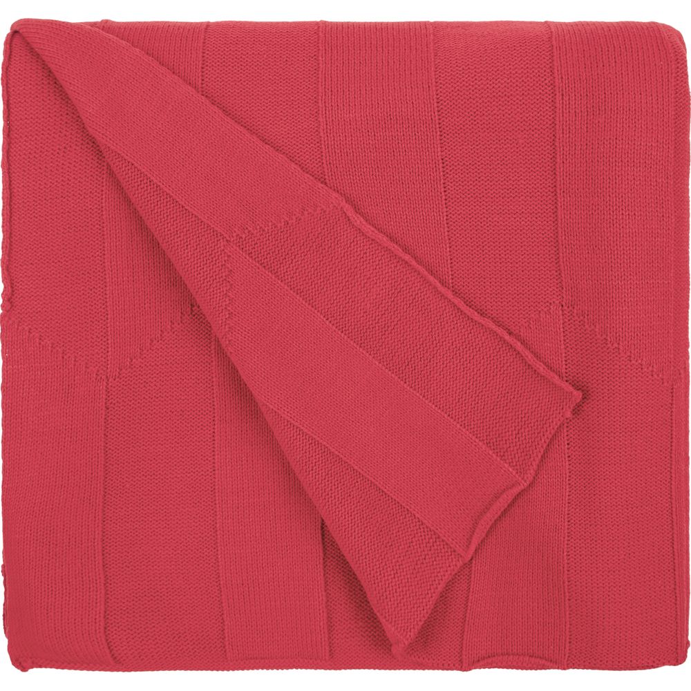 Плед Rombus, темно-розовый (коралл)-1