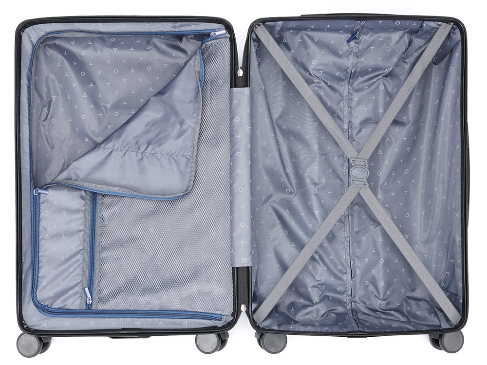 Чемодан TORBER Onego, синий, ABS-пластик, 69,5 х 46 х 26 см, 69 л-3