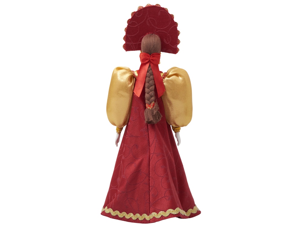 Подарочный набор: кукла фарфоровая, мед, красный-16