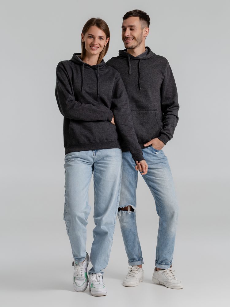 Толстовка с капюшоном Snake II черный меланж-4